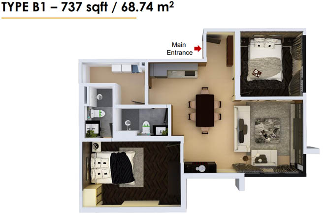 60-storey Luxury Services Apartment for Sale @ Taman Century, Johor Bahru. For full details, please visit us at www.SpaceResidency.com