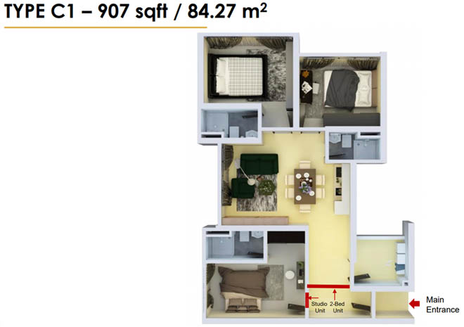 60-storey Luxury Services Apartment for Sale @ Taman Century, Johor Bahru. For full details, please visit us at www.SpaceResidency.com